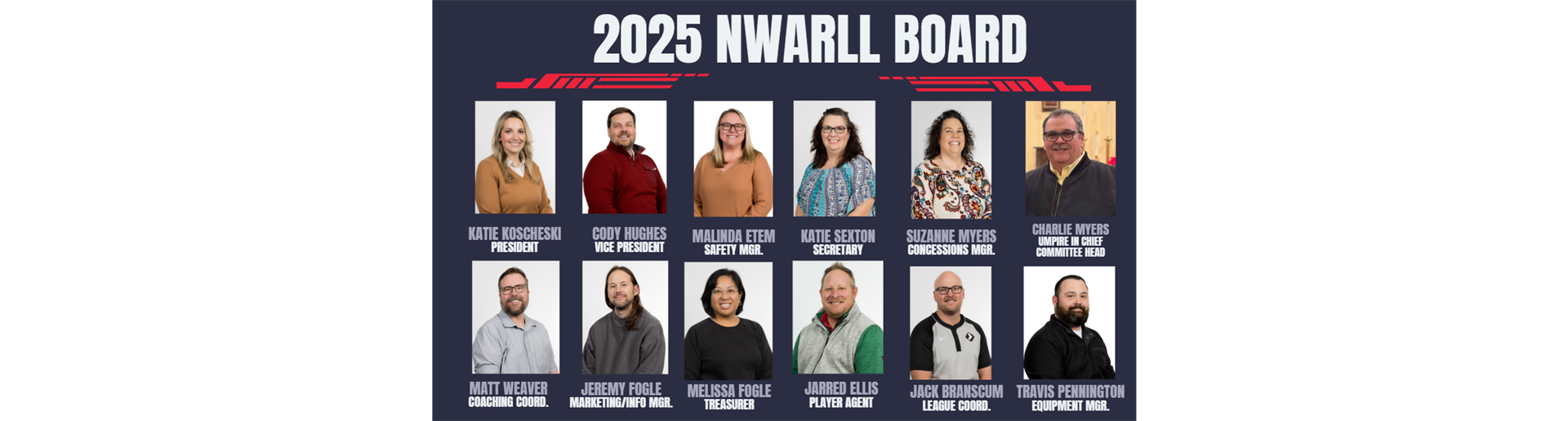 2025 NWARLL Board of Directors