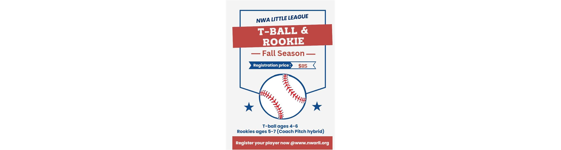 T-ball & Rookie Registration Now Open!